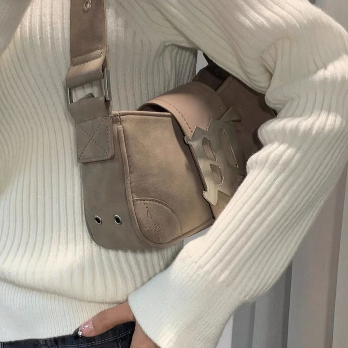 Retro Suede Shoulder Bag S103