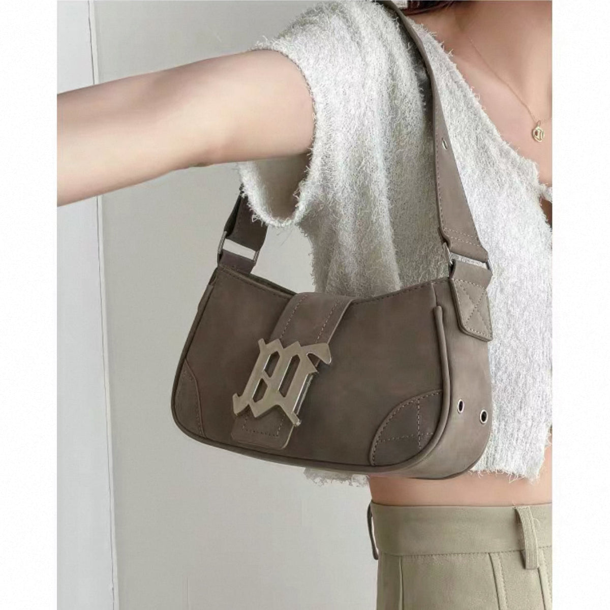 Retro Suede Shoulder Bag S103